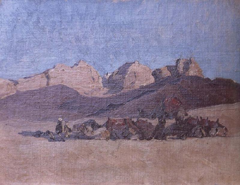 Ippolito Caffi Simoon in the Desert France oil painting art